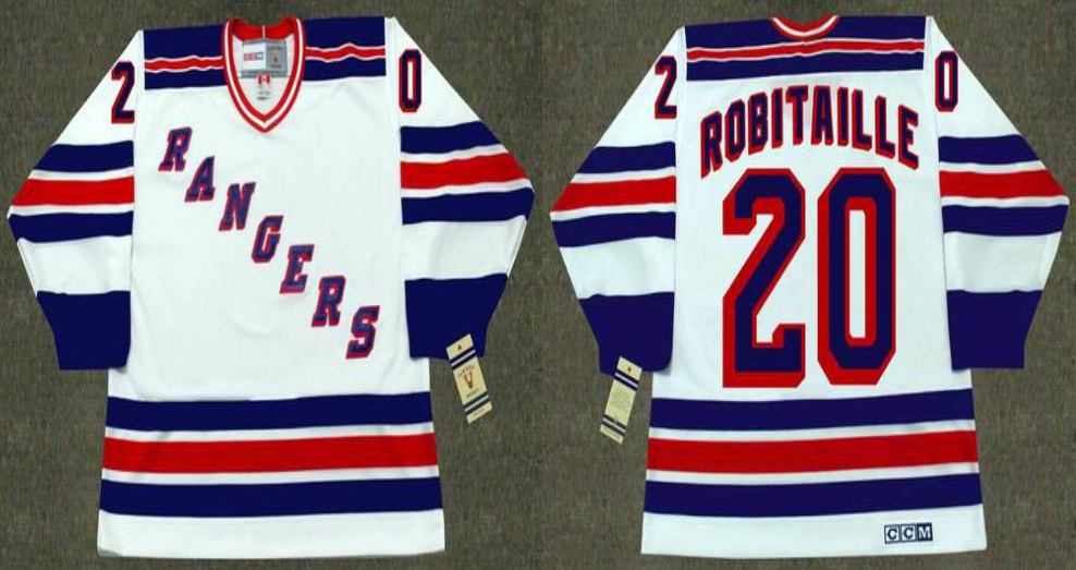 2019 Men New York Rangers 20 Robitaille white CCM NHL jerseys